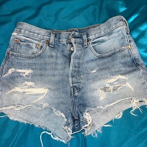 Levi’s 501 Distressed Denim Shorts